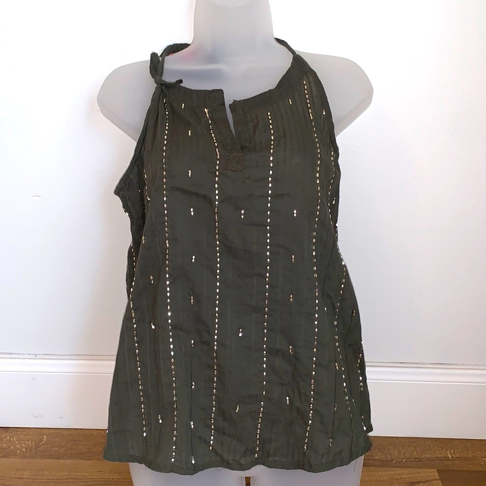 NWT Saks Fifth Avenue S/P tank top. Dark green.